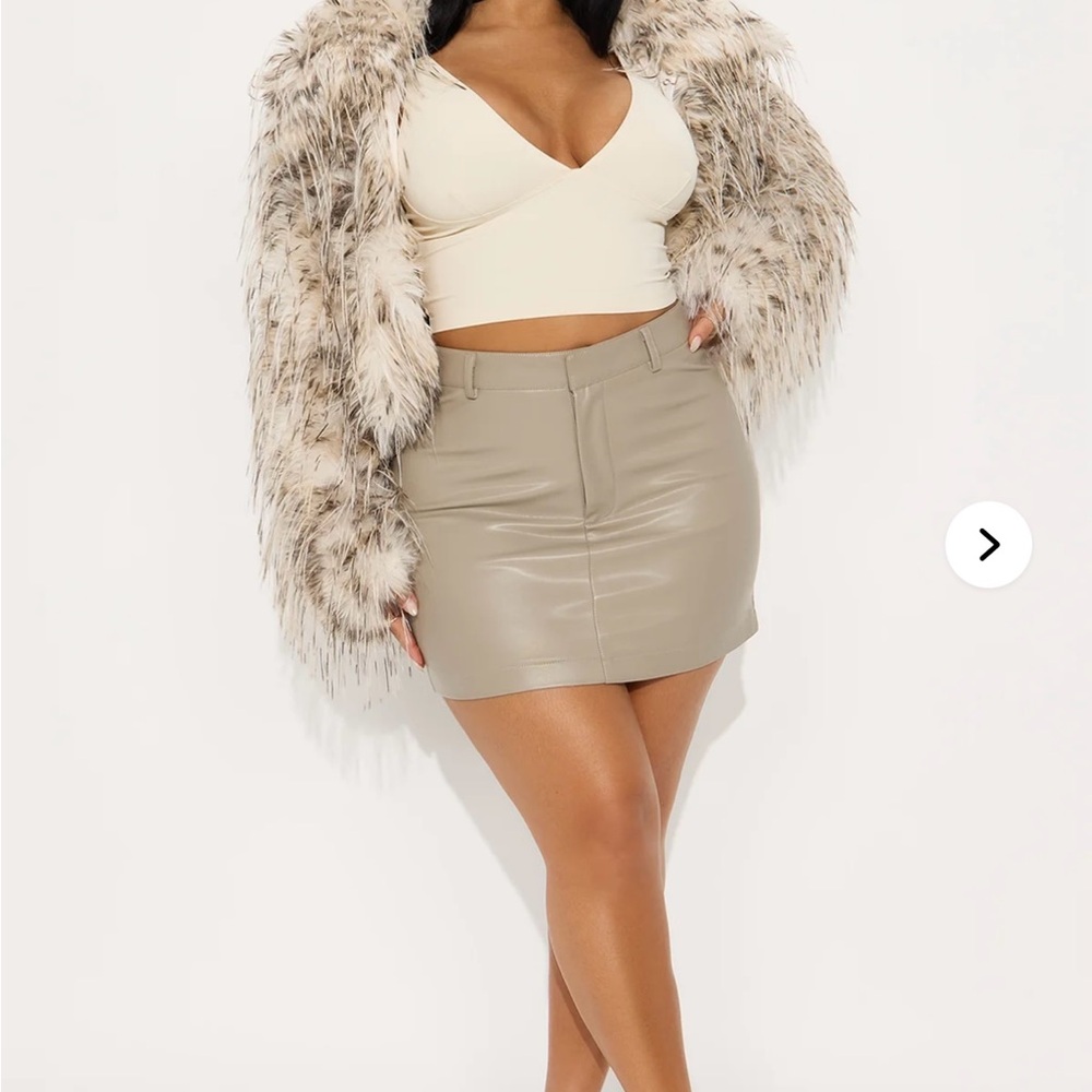 Fashion Nova Faux Leather Mini Skirt